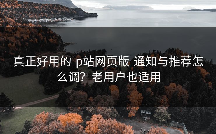 真正好用的-p站网页版-通知与推荐怎么调?老用户也适用 真正好用的-p站网页版-通知与推荐怎么调?老用户也适用