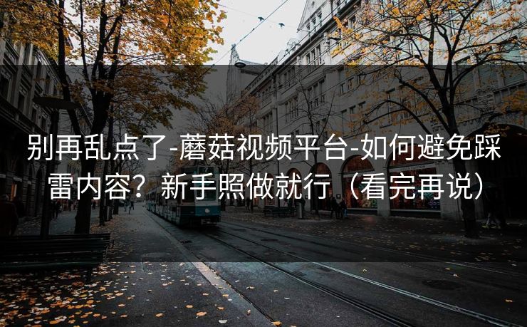 别再乱点了-蘑菇视频平台-如何避免踩雷内容?新手照做就行(看完再说) 别再乱点了-蘑菇视频平台-如何避免踩雷内容?新手照做就行(看完再说)