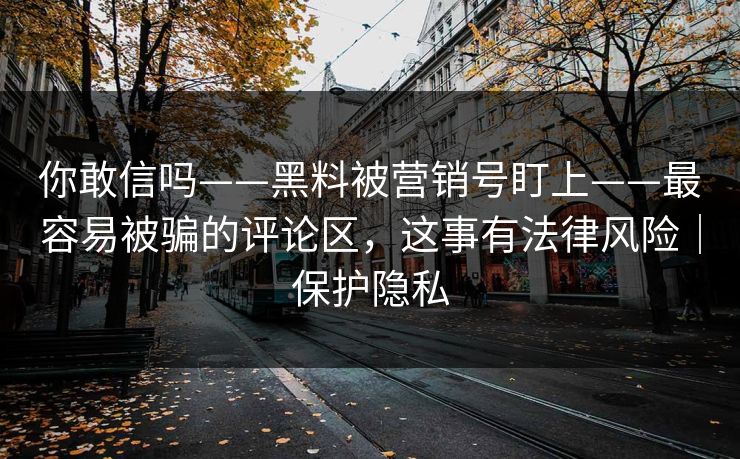 你敢信吗——黑料被营销号盯上——最容易被骗的评论区,这事有法律风险|保护隐私 你敢信吗——黑料被营销号盯上——最容易被骗的评论区,这事有法律风险|保护隐私