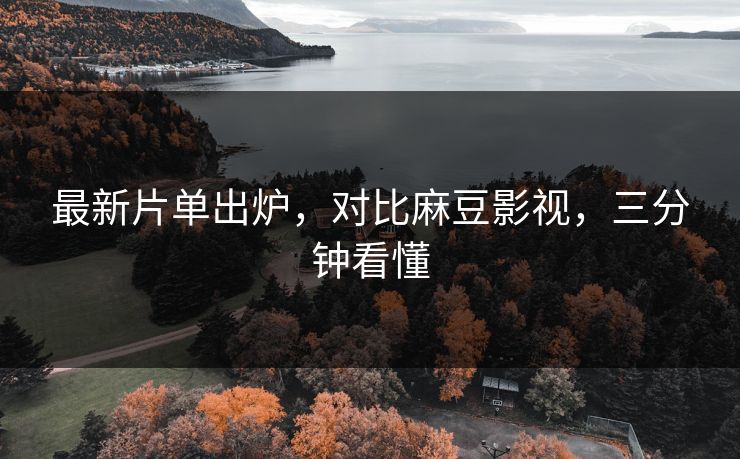 最新片单出炉,对比麻豆影视,三分钟看懂 最新片单出炉,对比麻豆影视,三分钟看懂